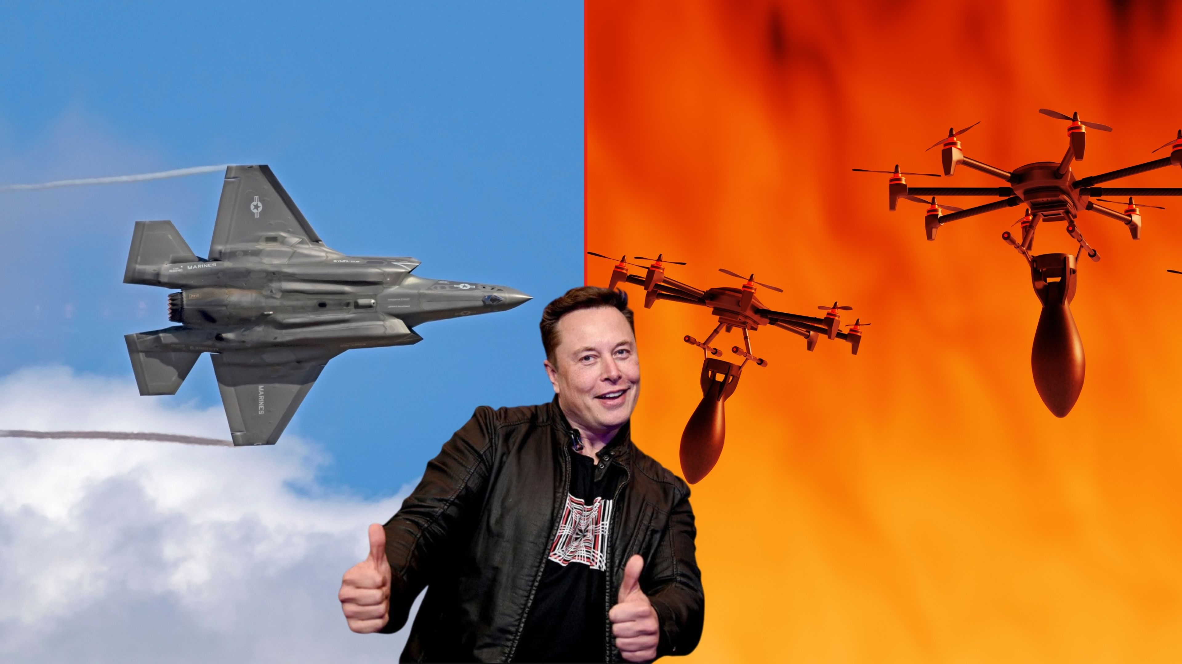 "Todavía hay idiotas que compran F-35": Elon Musk quiere cambiar los aviones de combate por drones