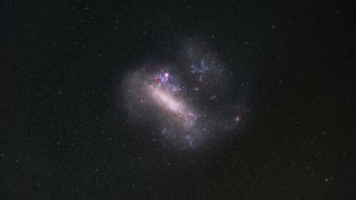 The Large Magellanic Cloud (LMC), one of the Milky Way's closest galactic neighbors, gets a close-up in this image from the European Southern Observatory's La Silla Observatory.