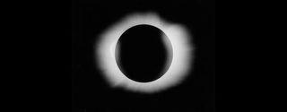 Black and white image of an eclipse