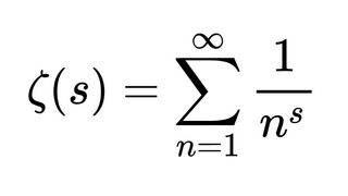 Riemanns Zeta function written out.