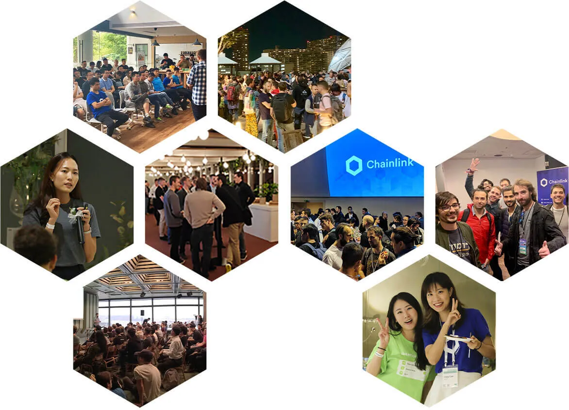 Photos of Chainlink events.