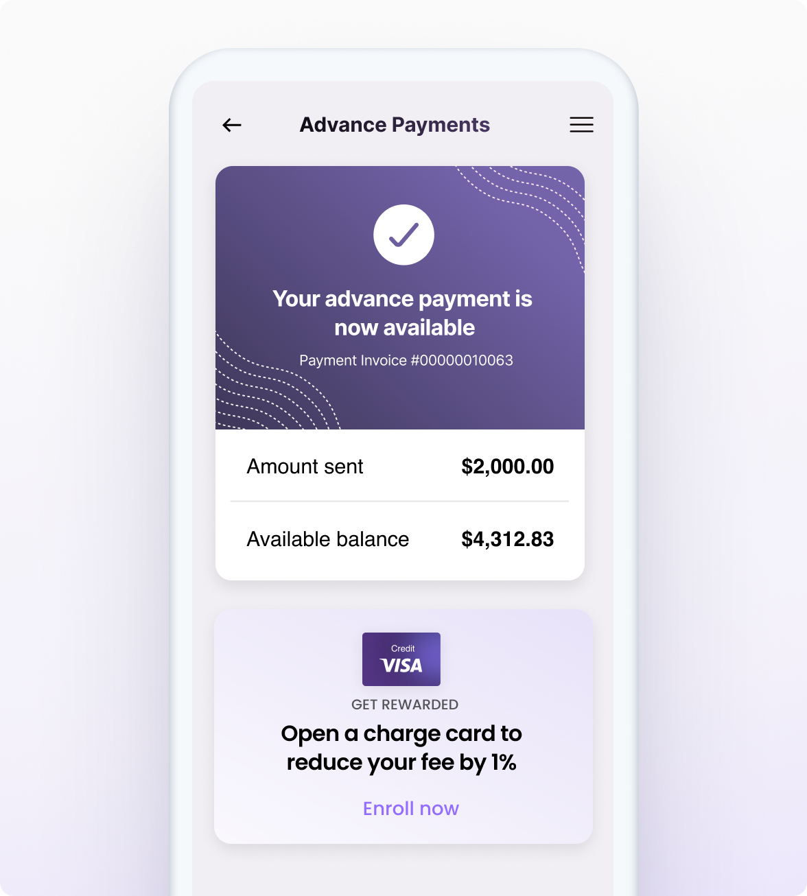 Unit banking as a service dashboard example