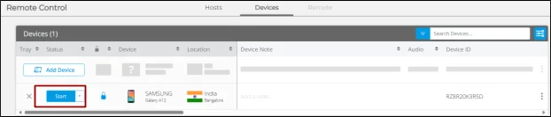 Start using device