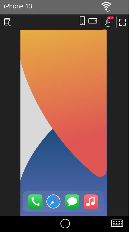 Test on iPhone