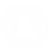 Black and white stylized letter A logo inside a rounded square frame.