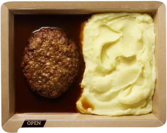 Meatball with mashed potatoes