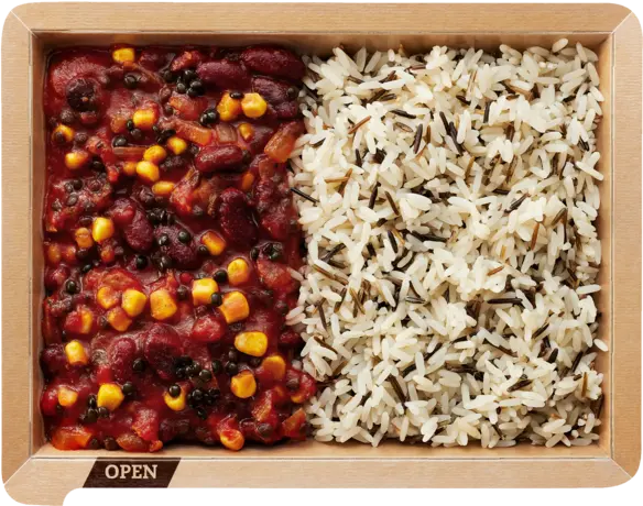 Chili sin carne with wild rice