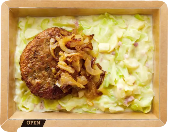 Meatball with pointed cabbage