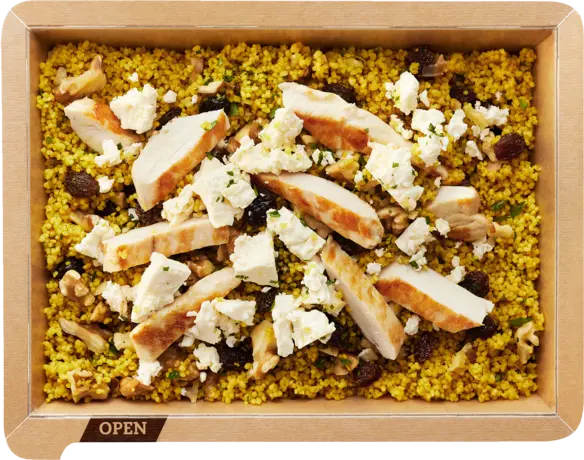 Oriental couscous with chicken strips