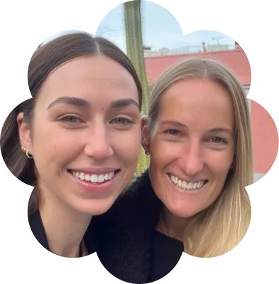 Skalata's Claire Bristow with Cleverbean co-founder Alina Hunter