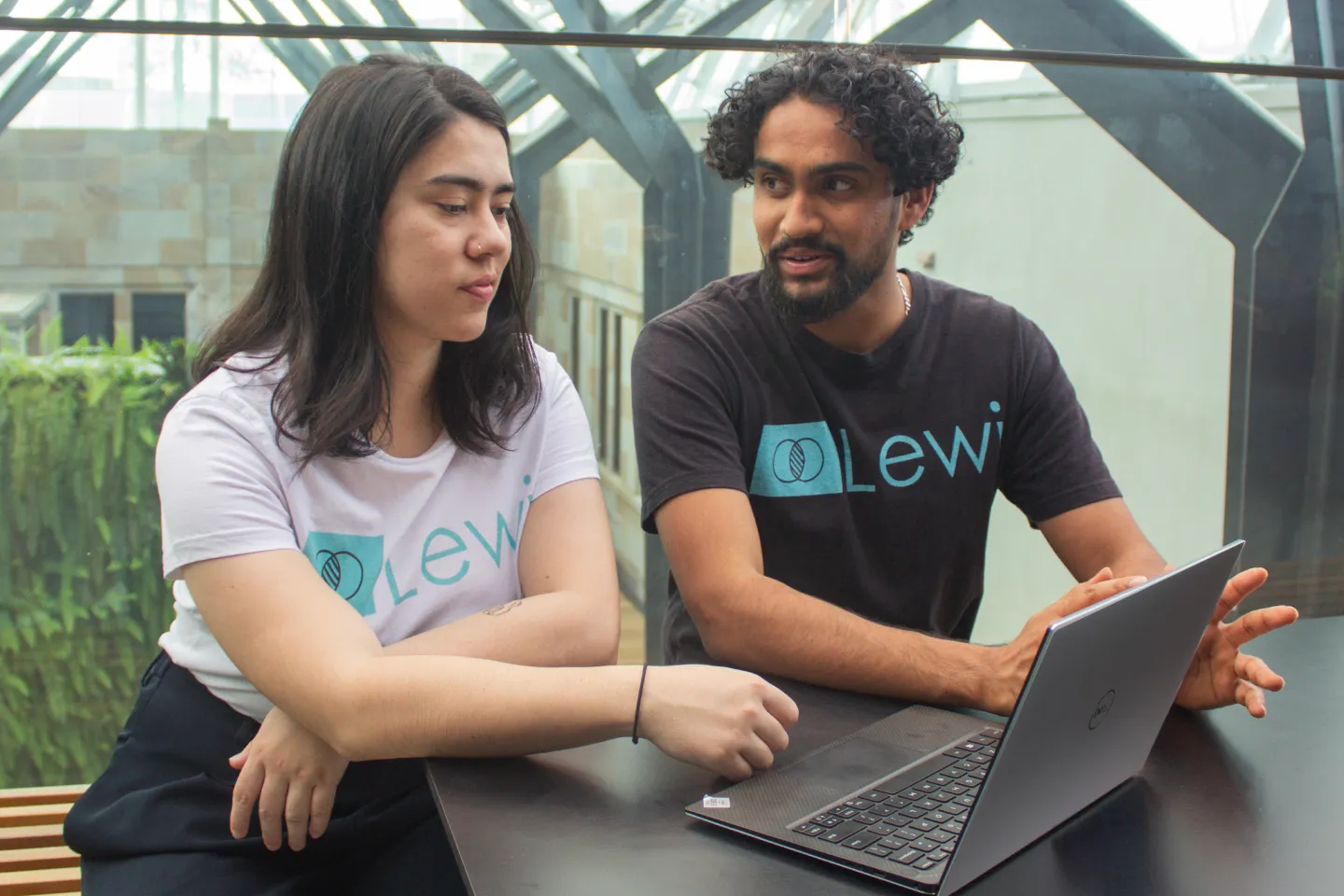 Lewi Software co-founders Geraldine Terada-Bellis and Vishnu Avudainayagam