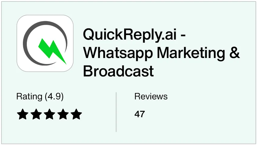 QuickReply Postive Shopify Reviews Screenshot