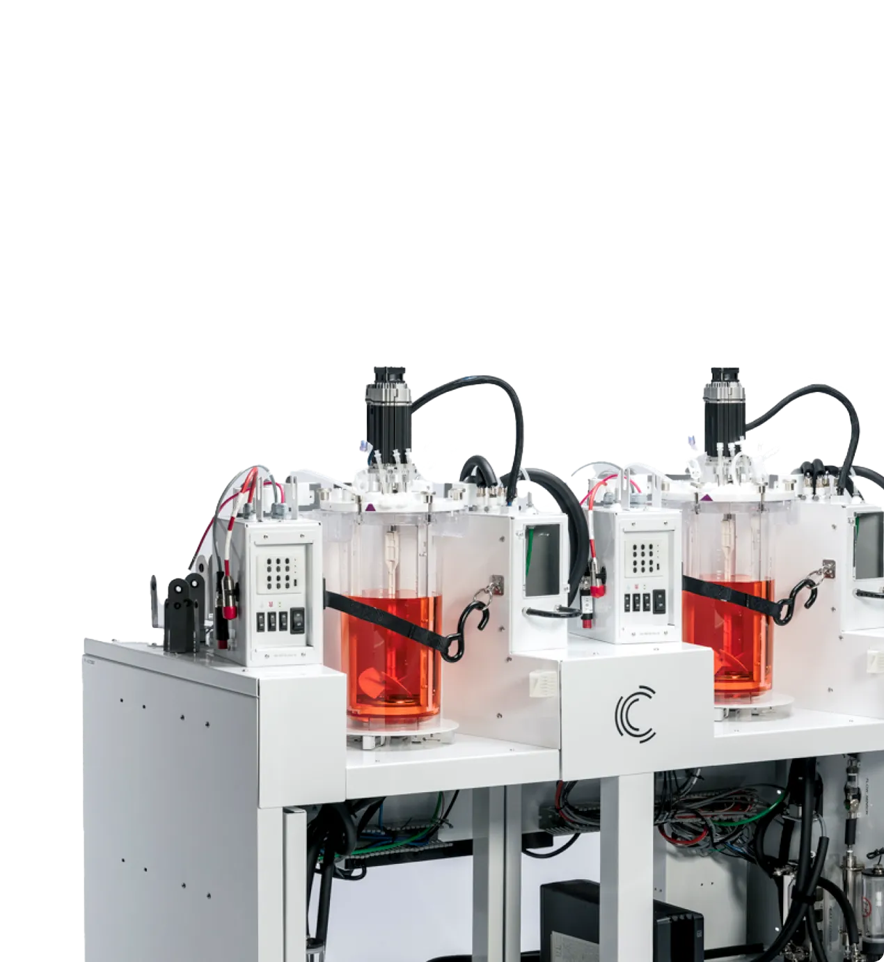 Two active cloud-connected bioreactors