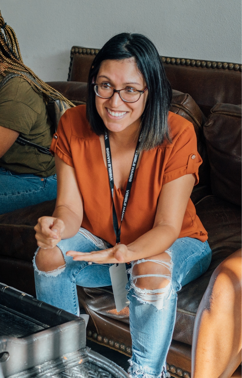 Founder at a Visible Hands event