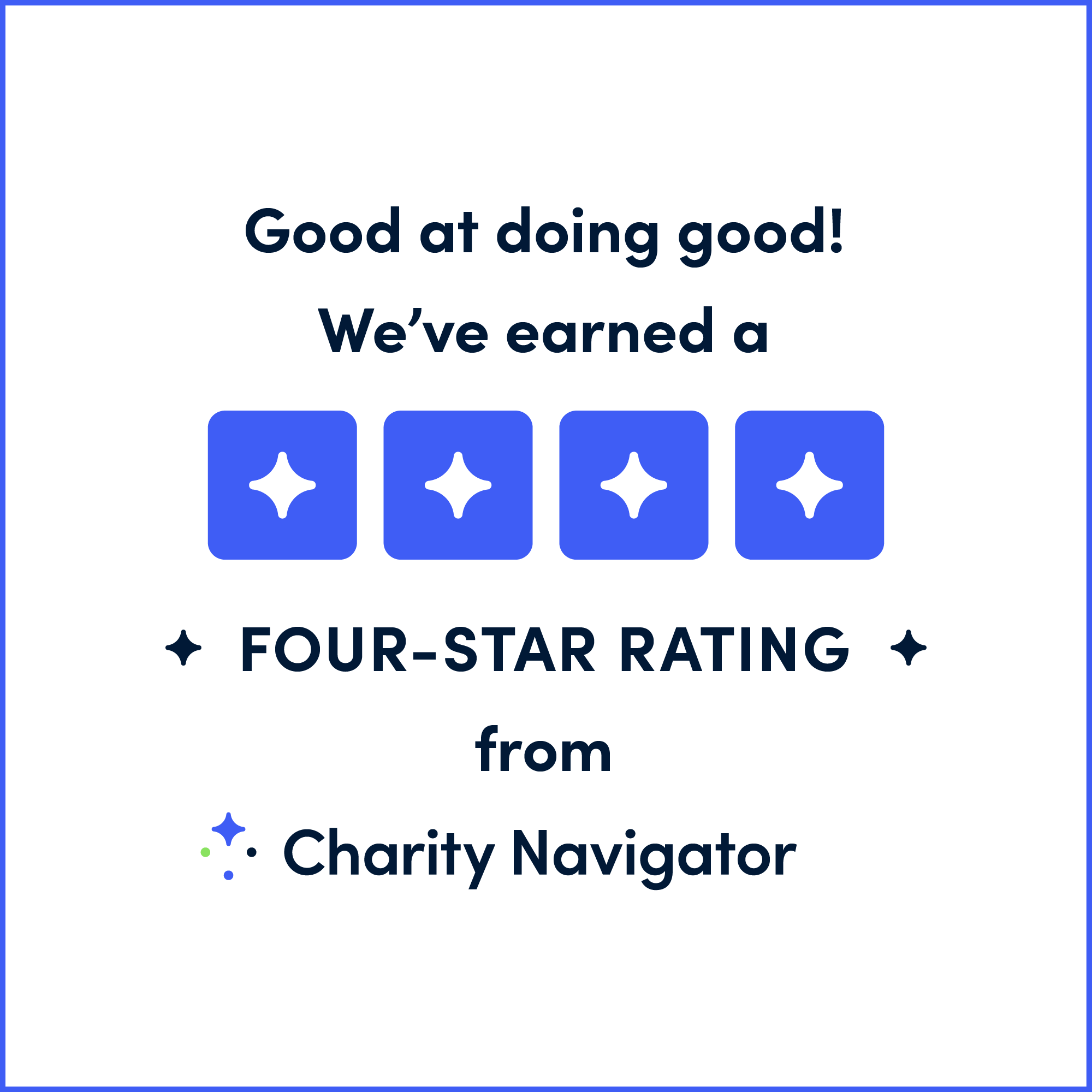 Charity Navigator Four Star Rating