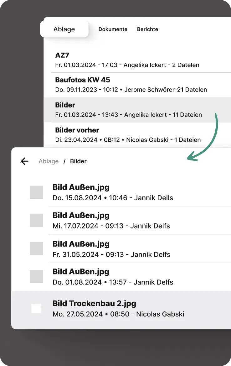 Grafische Darstellung der Dateiablage von plancraft.