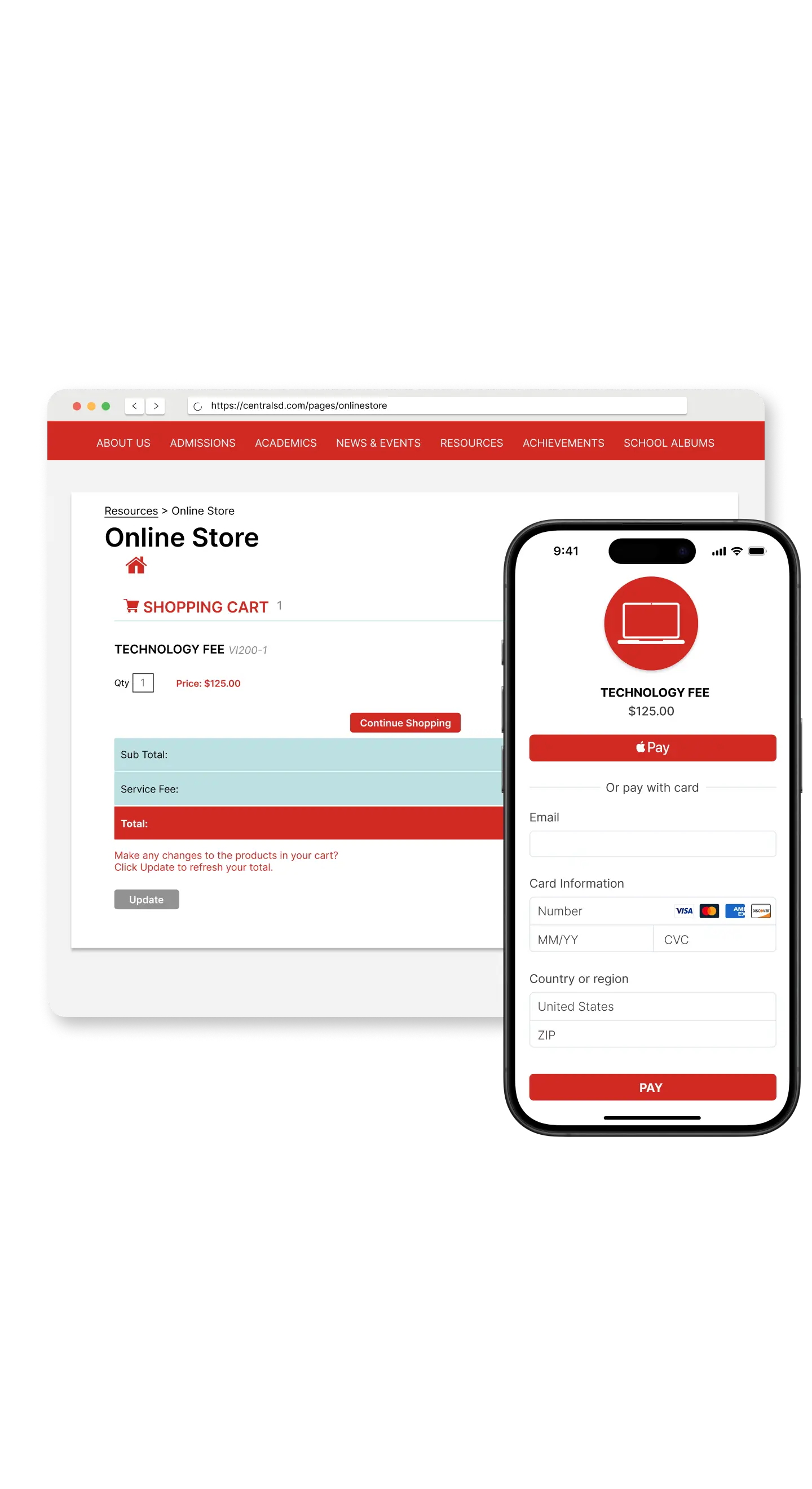 Online store with phone app.