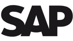 SAP corporate logo in bold black letters on white background