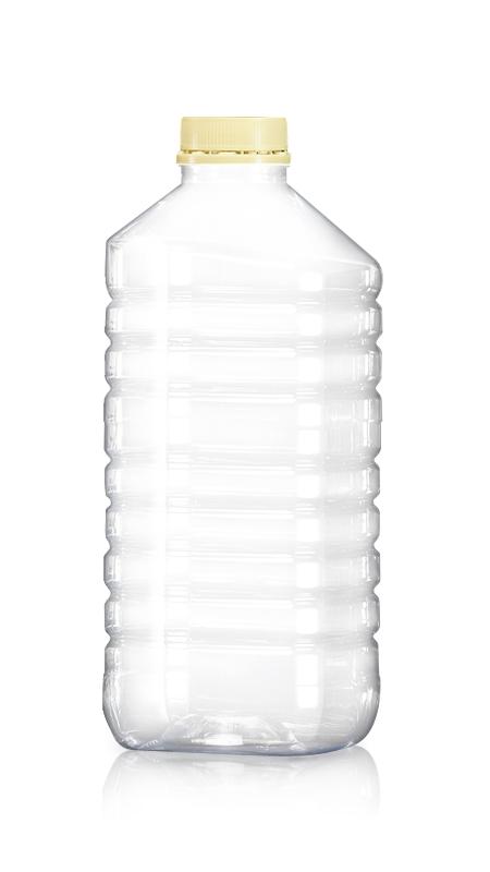 Chai PET 2000ml hình vuông (W2000) - Pet-Plastic-Bottles-Square-W2000