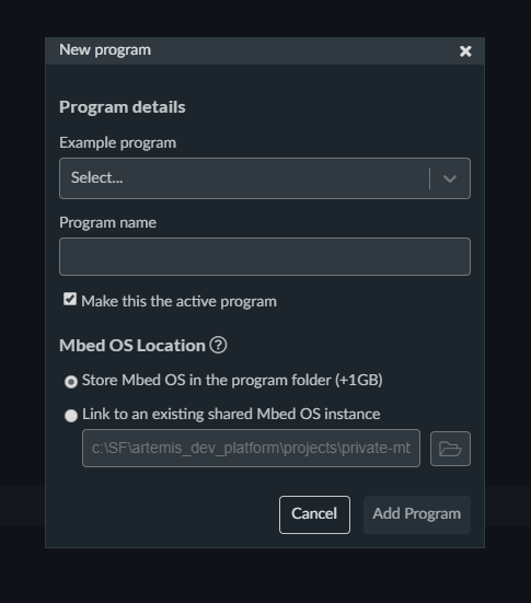 select program