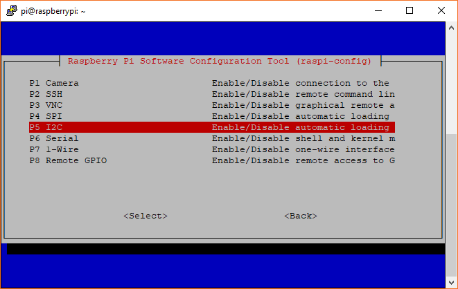 Enabling I2C on the Raspberry Pi