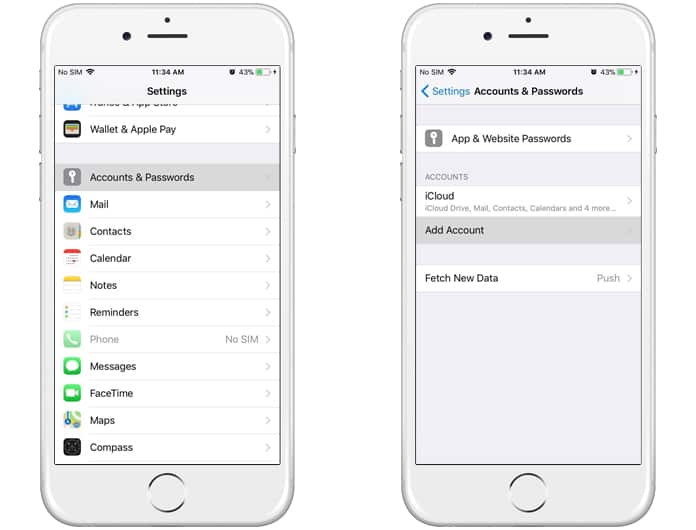 add email account on iphone