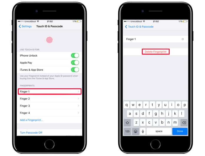 unable to complete touch id setup
