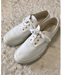 Maison Kitsune | メゾンキツネ   デッキシューズ(白)(モカシン/デッキシューズ)