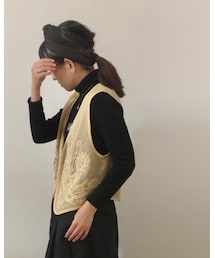 Handmade | ヘア布40×120㎝・トップ ①ねじり・サイド ②入れ込み・完(ヘアバンド)