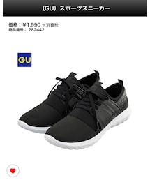 GU | スポーツスニーカーブラック(スニーカー)