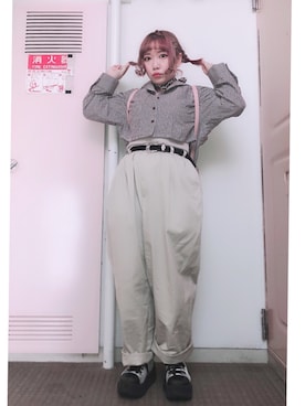 「SPINNS(スピンズ)のアイテム(キャミソール)」を使った、fuka_the_endさん(レディース・150cm)の夏コーディネート