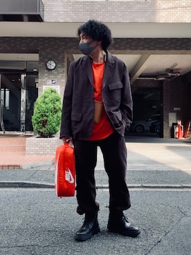 「NIKE(ナイキ)のアイテム(ドラムバッグ)」を使った、🎭syogo🎭さん(メンズ・165cm・30代)の春コーディネート