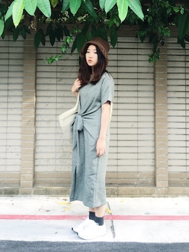 「NIKE(ナイキ)のアイテム(パンツ)」を使った、許Karen さん(レディース・160cm)の春コーディネート