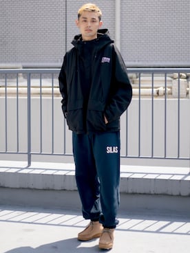 「SILAS(サイラス)のアイテム(マウンテンパーカー)」を使った、SILASさん(メンズ・180cm)の秋コーディネート