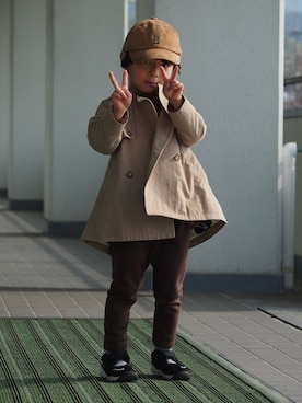 「NIKE(ナイキ)のアイテム(スニーカー)」を使った、yu.さん(キッズ・130cm)の冬コーディネート