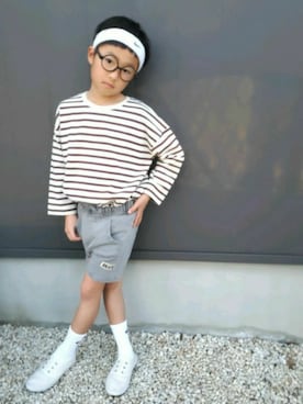 「NIKE(ナイキ)のアイテム(ヘアアクセサリー)」を使った、かーちんさん(キッズ・128cm)の春コーディネート