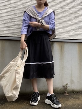 「NIKE(ナイキ)のアイテム(スカート)」を使った、ohanaさん(レディース・152cm)の春コーディネート