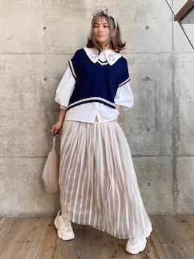 ten⭐︎ichiko       さんの「WEGO/ビッグリボンカチューシャ」を使ったコーディネート