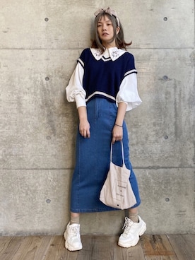 ten⭐︎ichiko       さんの「WEGO/ビッグリボンカチューシャ」を使ったコーディネート