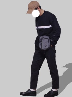 「NIKE(ナイキ)のアイテム(ショルダーバッグ)」を使った、しんごさん(メンズ・175cm)の冬コーディネート