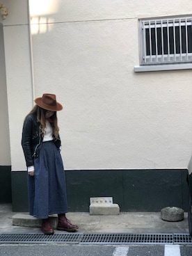 「schott(ショット)のアイテム(スカート)」を使った、Natsuki.Cさん(レディース・165cm)の冬コーディネート