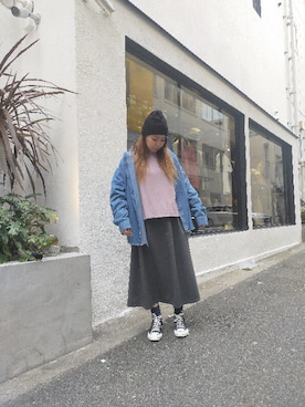「schott(ショット)のアイテム(スカート)」を使った、Natsuki.Cさん(レディース・165cm)の冬コーディネート