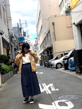「schott(ショット)のアイテム(スカート)」を使った、Natsuki.Cさん(レディース・165cm)の秋コーディネート