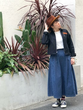 「schott(ショット)のアイテム(スカート)」を使った、Natsuki.Cさん(レディース・165cm)の冬コーディネート