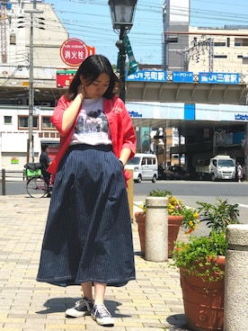 「schott(ショット)のアイテム(スカート)」を使った、Natsuki.Cさん(レディース・165cm)の春コーディネート