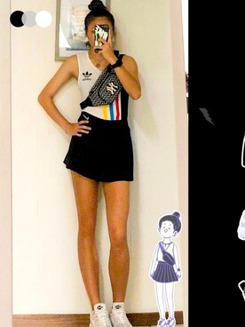 「NIKE(ナイキ)のアイテム(スカート)」を使った、riannhsuさん(レディース・168cm)の春コーディネート