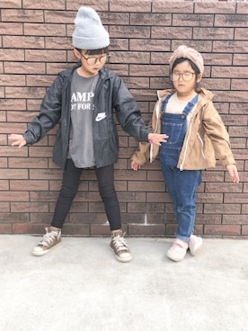 「NIKE(ナイキ)のアイテム(ブルゾン)」を使った、yuunaさん(キッズ・120cm)の秋コーディネート