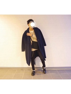 「STUDIOUS(ステュディオス)のアイテム(財布/小物)」を使った、RYONさん(メンズ・179cm)の冬コーディネート