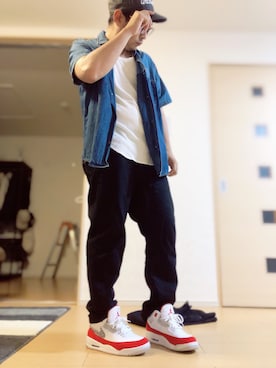 「CLUCT(クラクト)のアイテム(キャップ)」を使った、畑さんさん(メンズ・170cm)の夏コーディネート