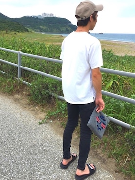 「NIKE(ナイキ)のアイテム(ビーチサンダル)」を使った、_.takuyaさん(メンズ・172cm)の春コーディネート